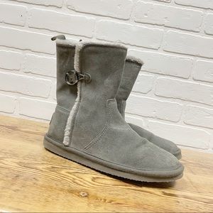 America Eagle Suede Sherpa Boots